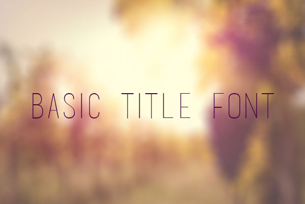 basic title font basic title font